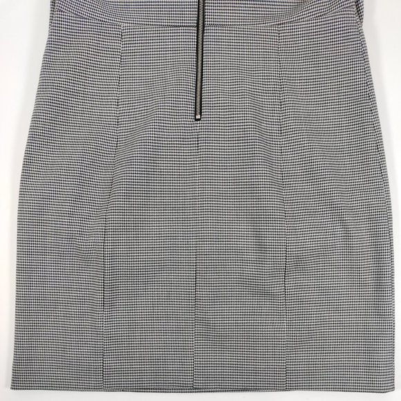 Theory Orinthia Houndstooth Black & White Mini Mid-Thigh Sheath Dress Size 8 - Picture 7 of 14